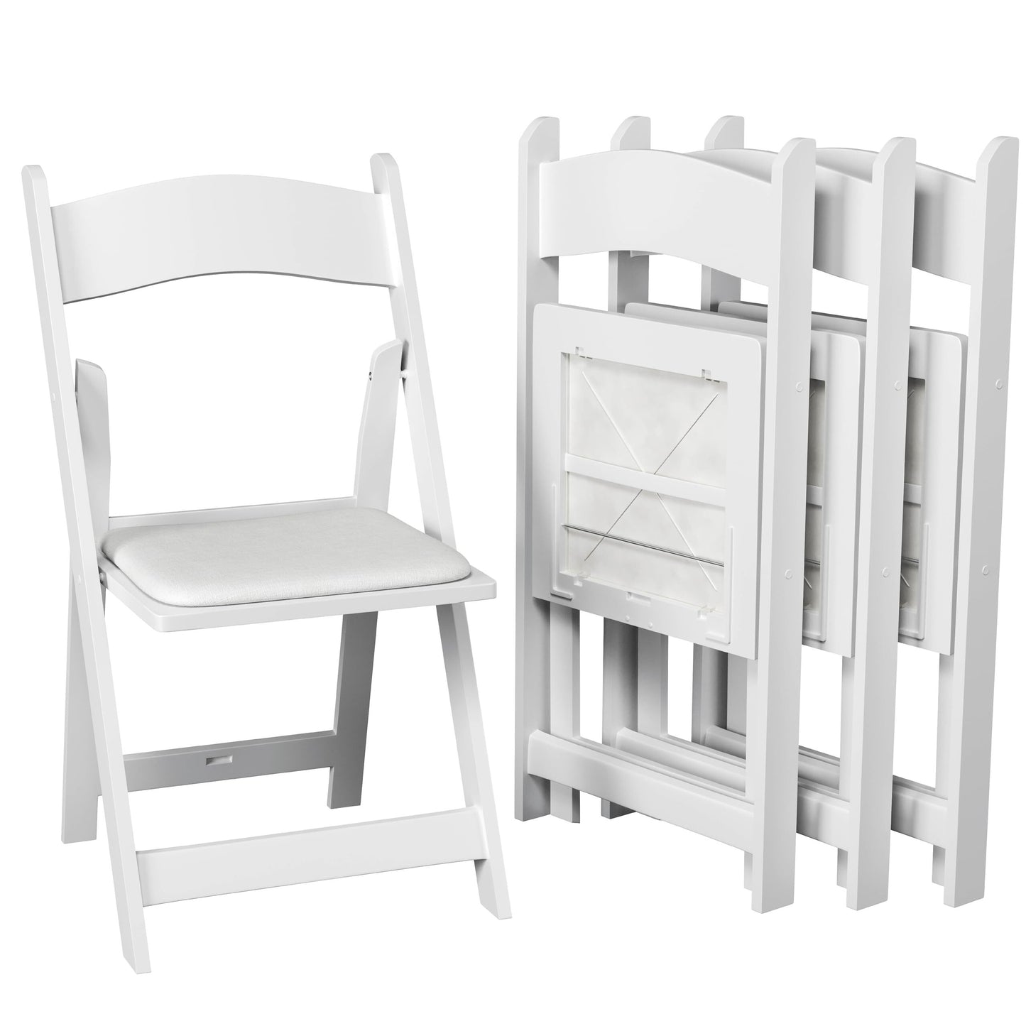 White Resin Folding Chair