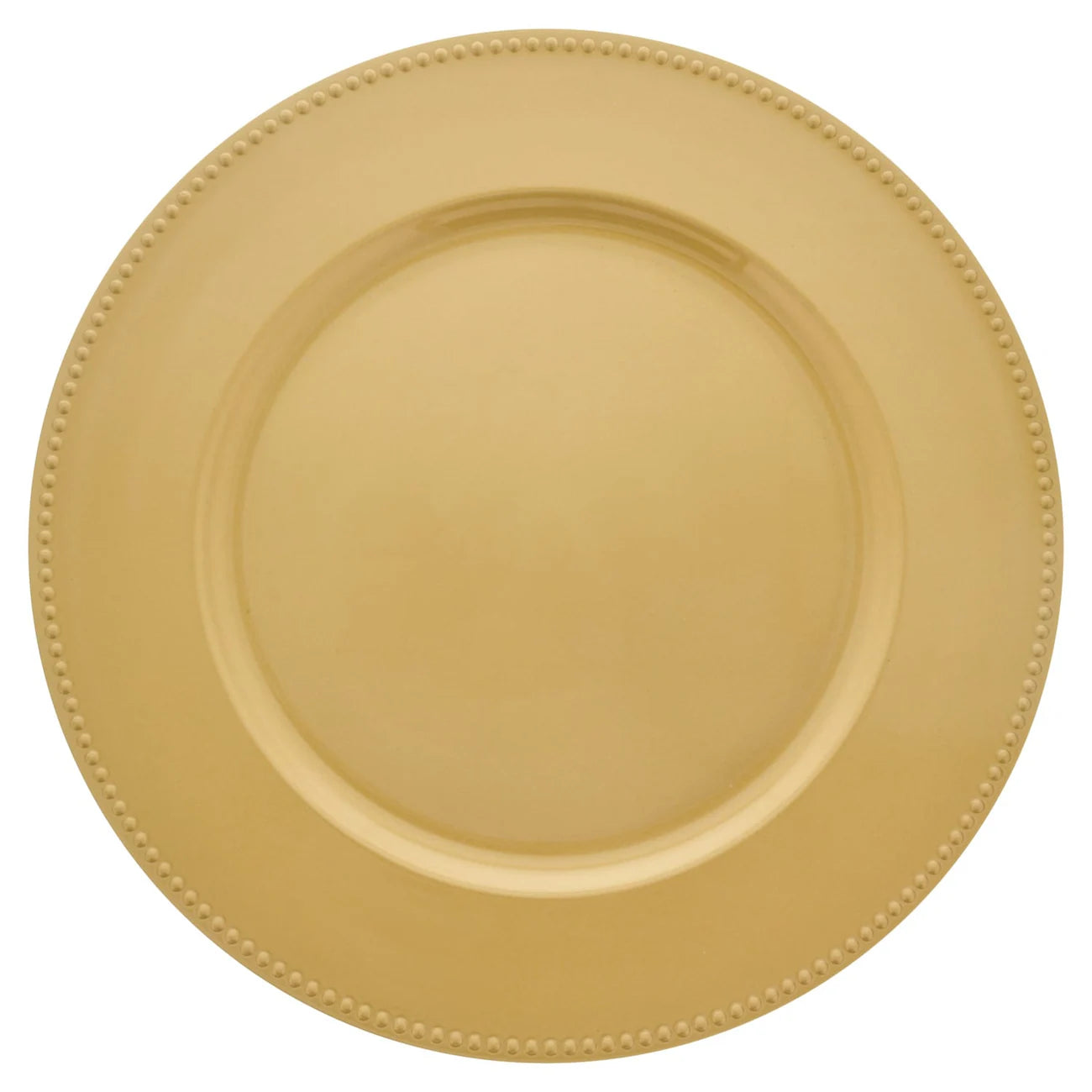 Gold Beaded Rim Charger Plate