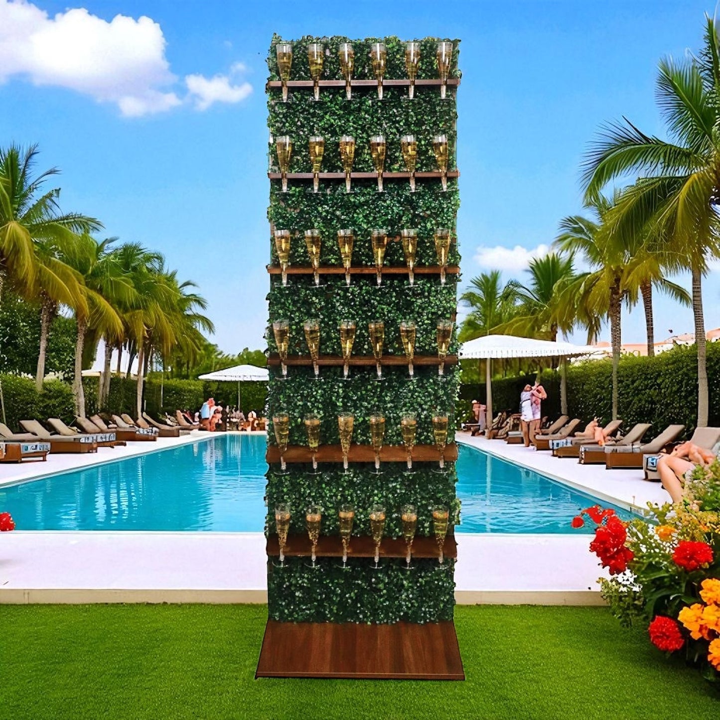 The Bubbly Bar Champagne Wall