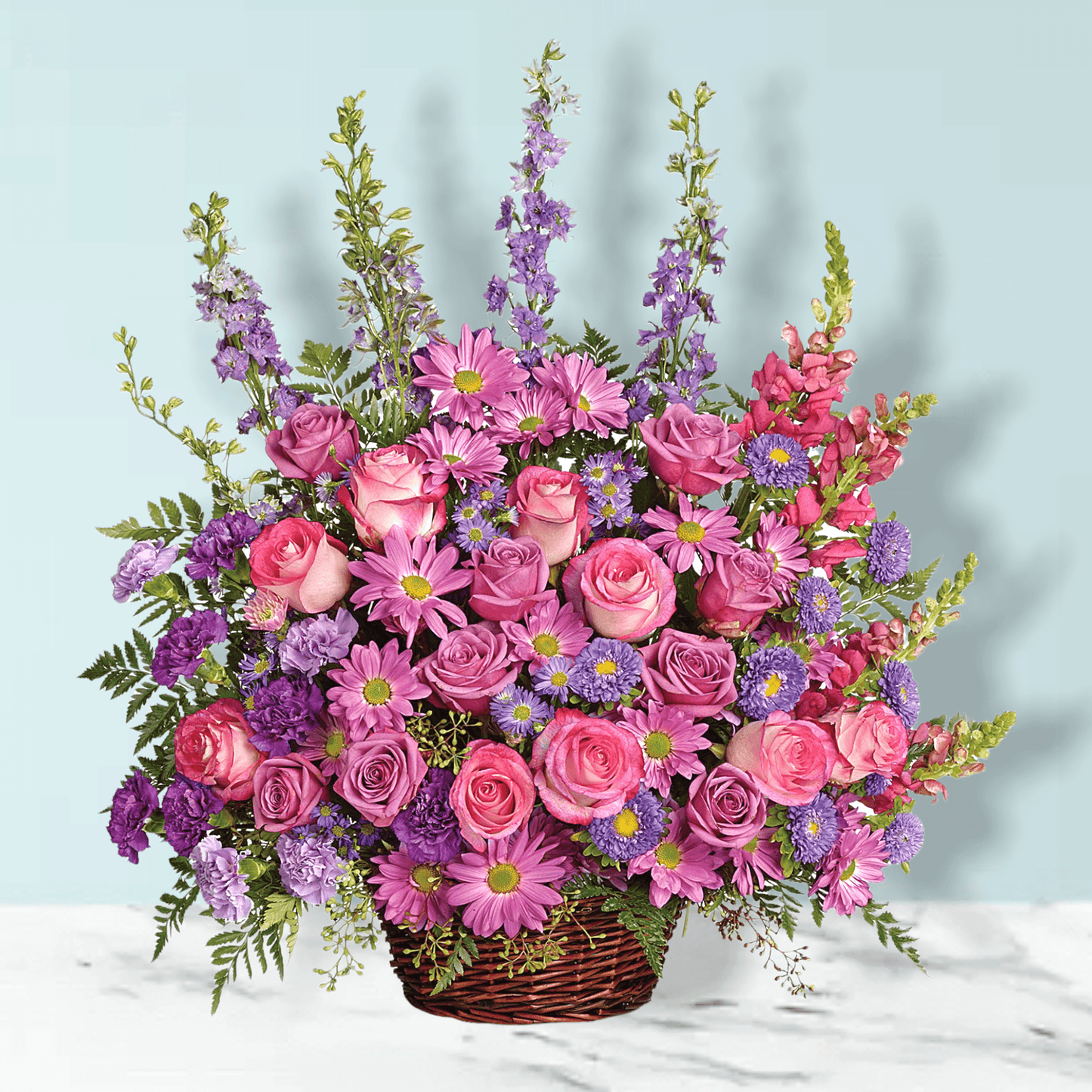 Gracious Lavender Basket - DGM Flowers  | Fort Lauderdale Florist
