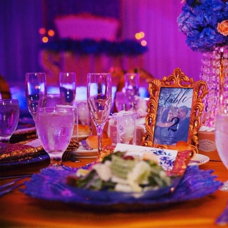 Purple Reef Glass Charger Plate