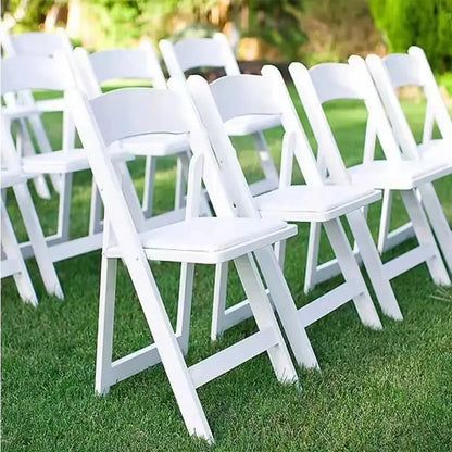 White Resin Folding Chair