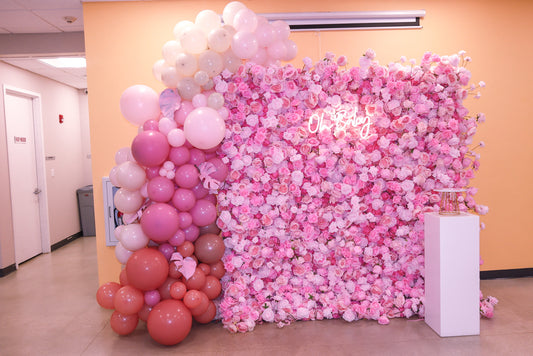 Pink Flower Wall