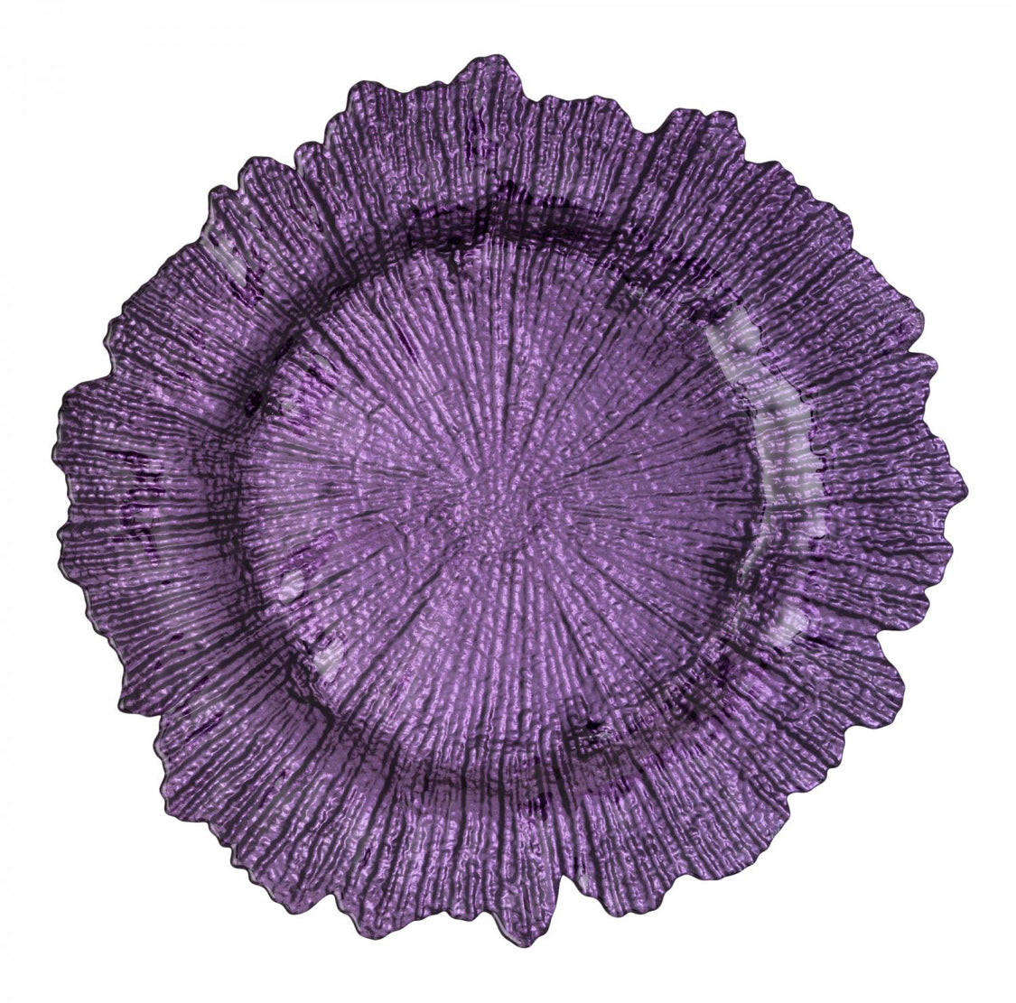 Purple Reef Glass Charger Plate
