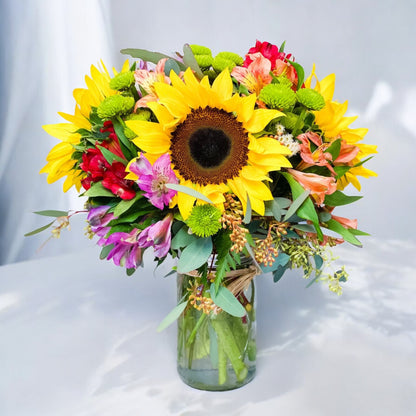 Field Of Flowers Mason Jar