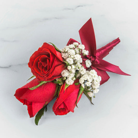 Classy Red Spray Rose Boutonierre - DGM Flowers  | Fort Lauderdale Florist