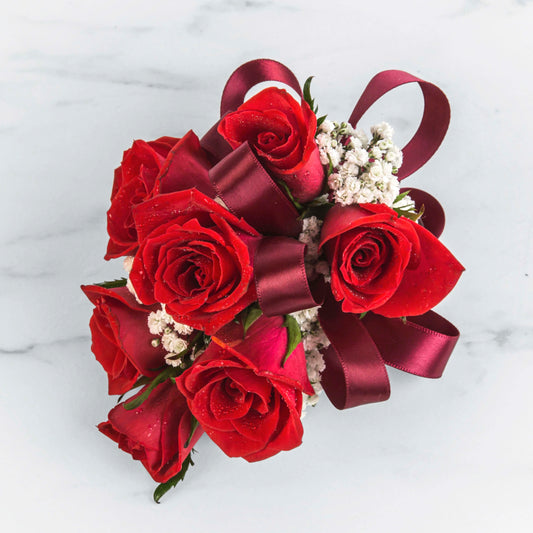 Classy Red Spray Rose Corsage - DGM Flowers  | Fort Lauderdale Florist