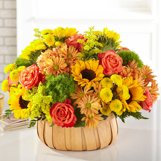 Harvest Sunflower Basket