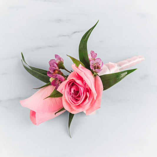 Pink Rose Boutonnierre