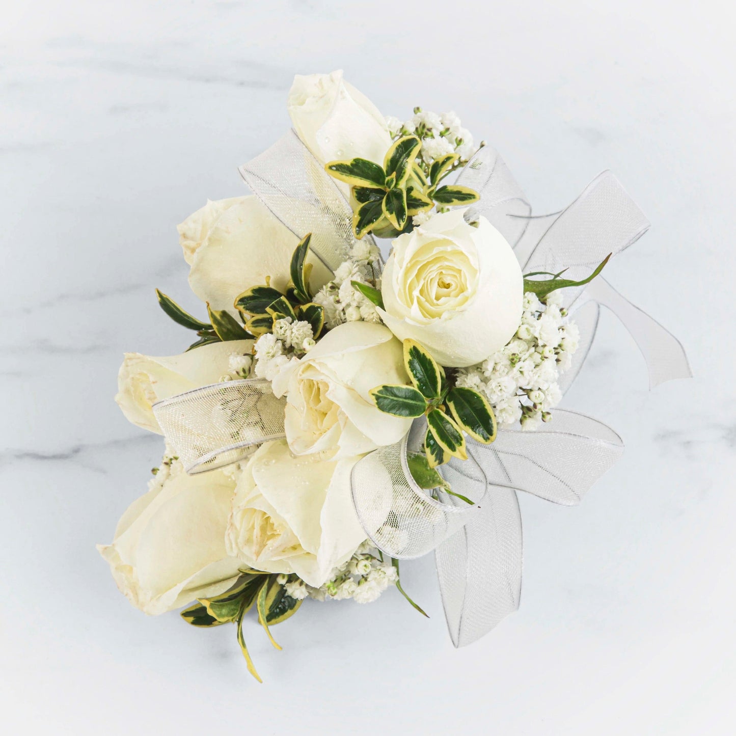 White Spray Rose Corsage