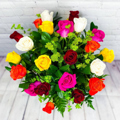 Two Dozen, Assorted Color Rose