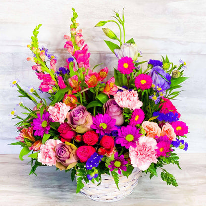 Country Basket Blooms by DGM Flowers