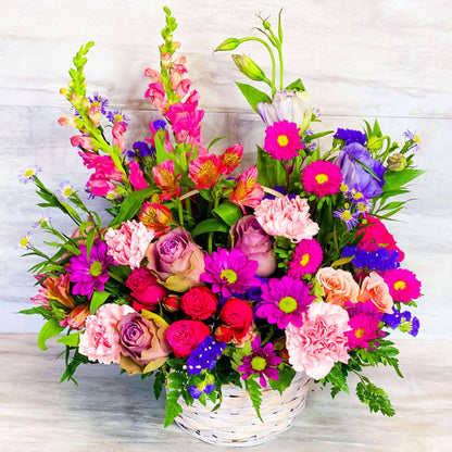 Country Basket Blooms by DGM Flowers