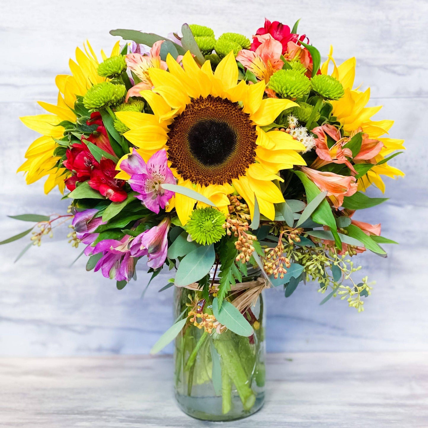 Field Of Flowers Mason Jar