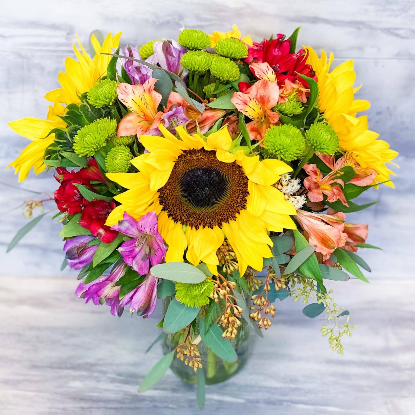 Field Of Flowers Mason Jar