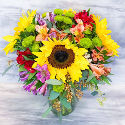 Field Of Flowers Mason Jar