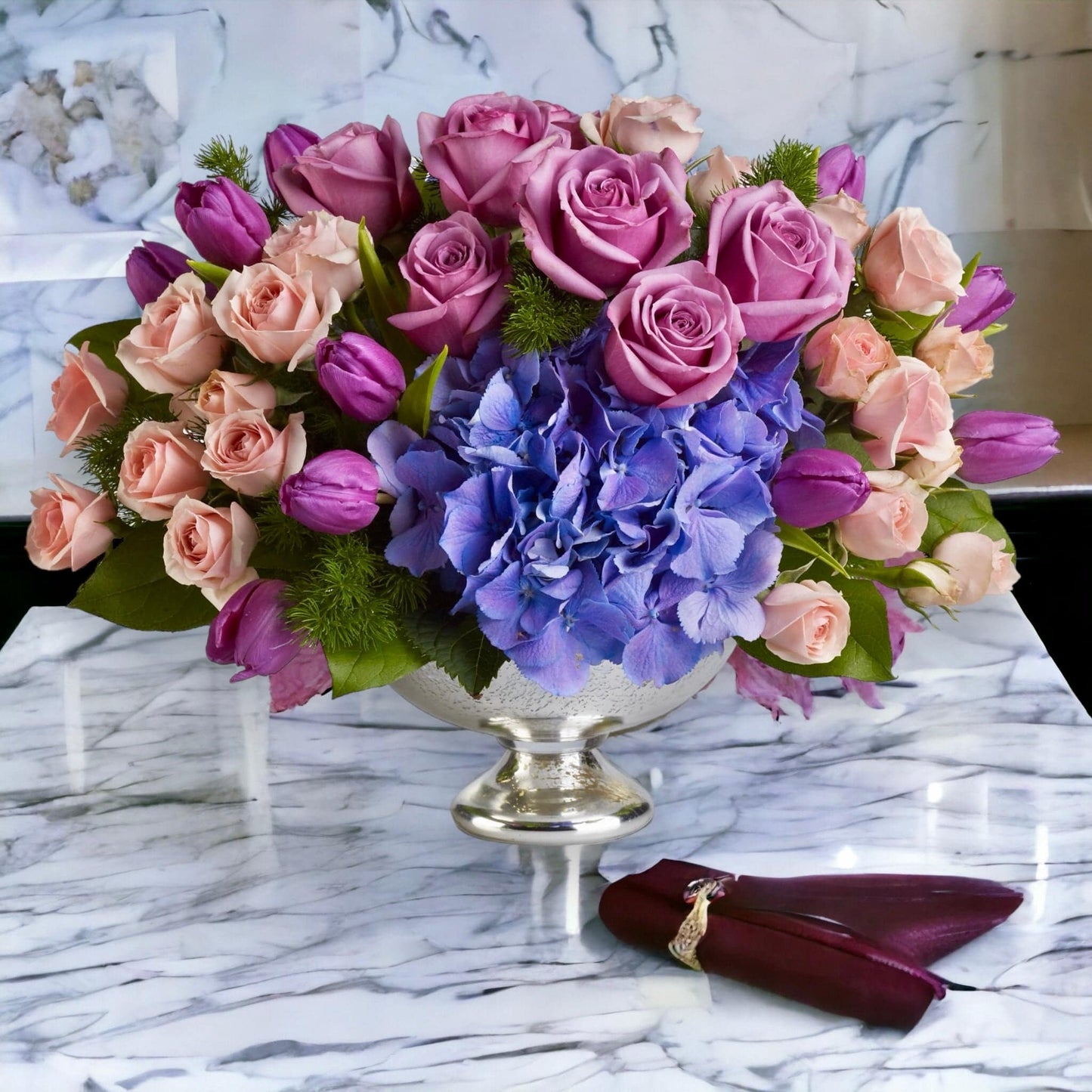 Purple Elegance Centerpiece