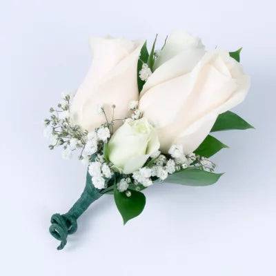 Double Rose Elegance Boutonniere