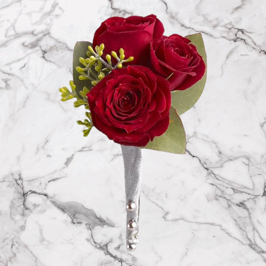 Elegant Spray Rose Boutonniere