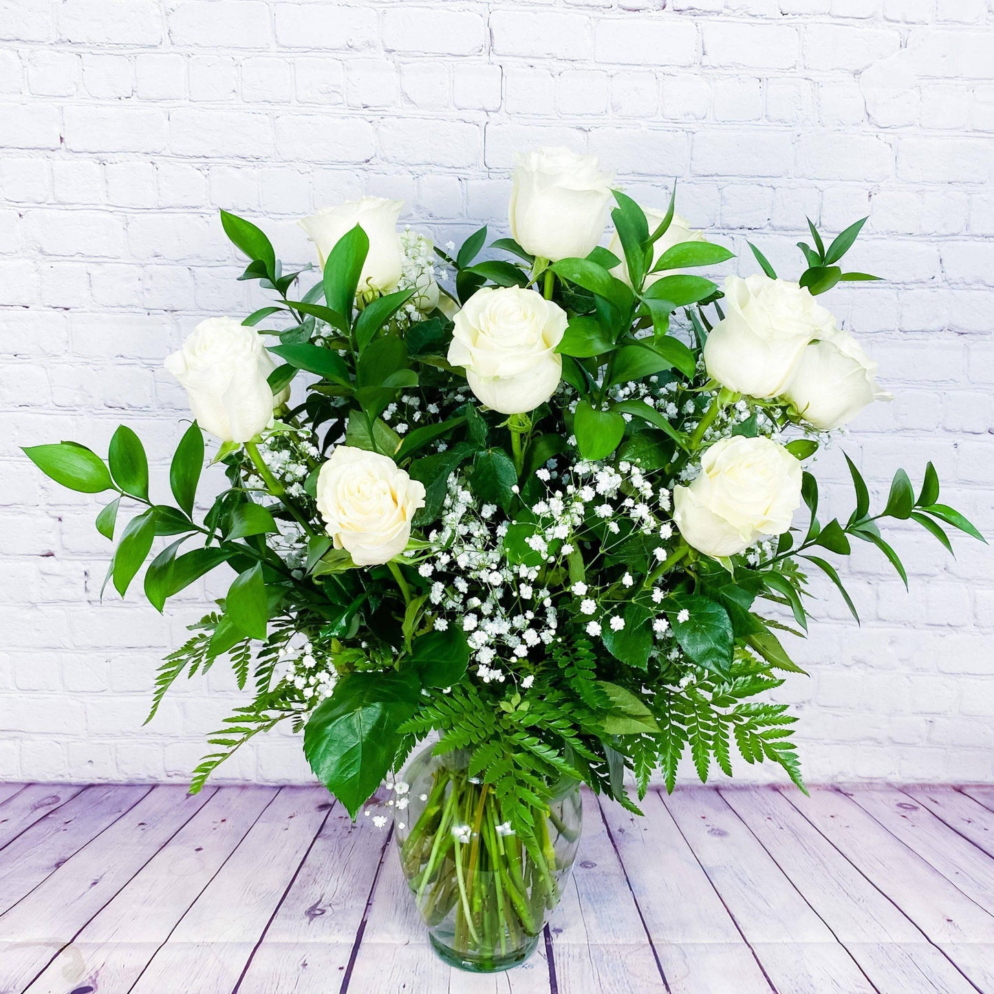 White Roses, One Dozen, Premium Long Stem Rose