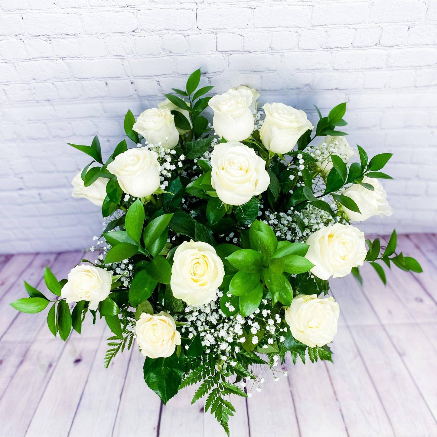 White Roses, One Dozen, Premium Long Stem Rose