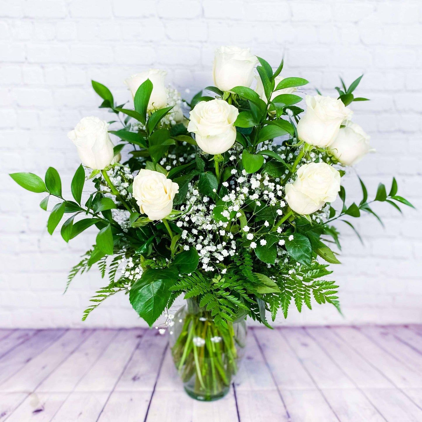 White Roses, One Dozen, Premium Long Stem Rose