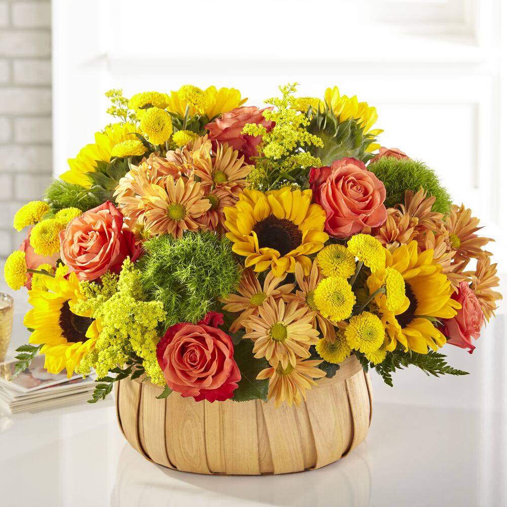 Harvest Sunflower Basket