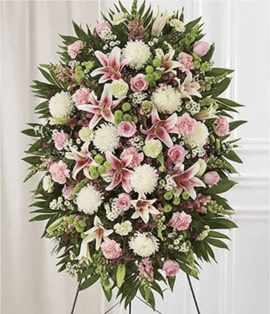 Multicolor Pastel Sympathy Standing Spray