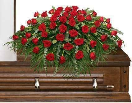 Red Rose Casket Spray