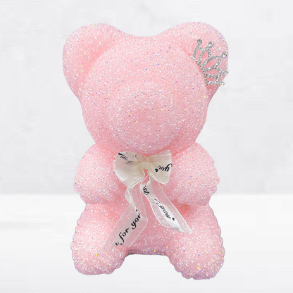 Luxury Tinsel Bear With Tiara