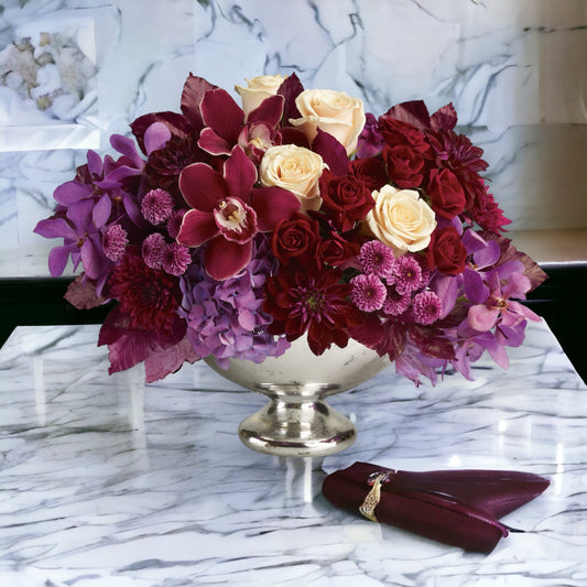 Lush and Lovely Centerpiece - DGM Flowers  | Fort Lauderdale Florist