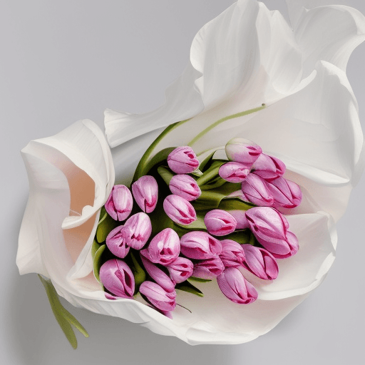 Tulipfully Wrapped Bouquet - DGM Flowers  | Fort Lauderdale Florist