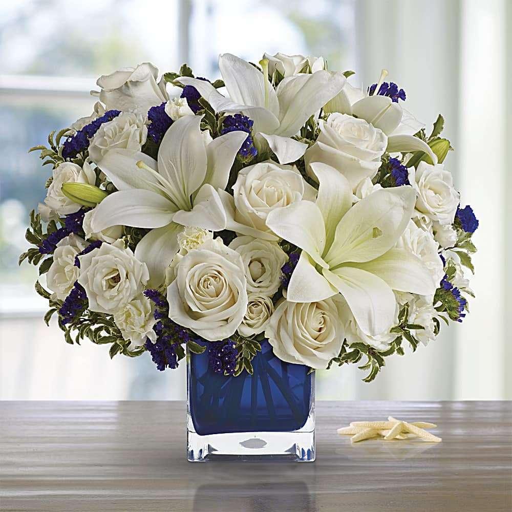 Clear Blue Skies Bouquet - DGM Flowers  | Fort Lauderdale Florist