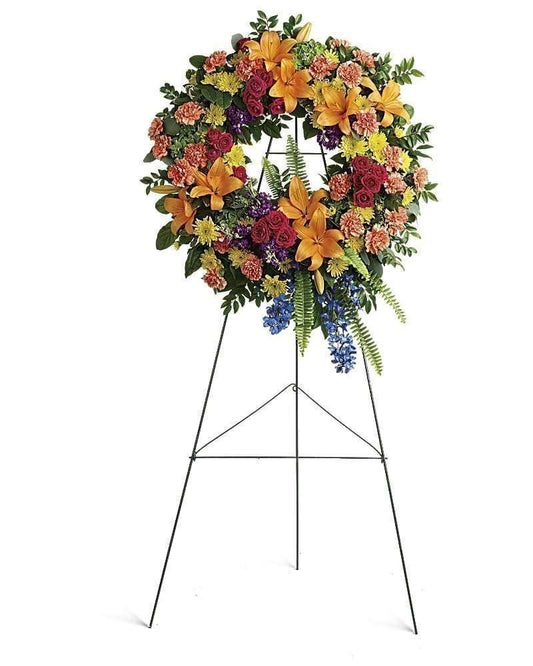 Colorful Serenity Wreath - DGM Flowers  | Fort Lauderdale Florist