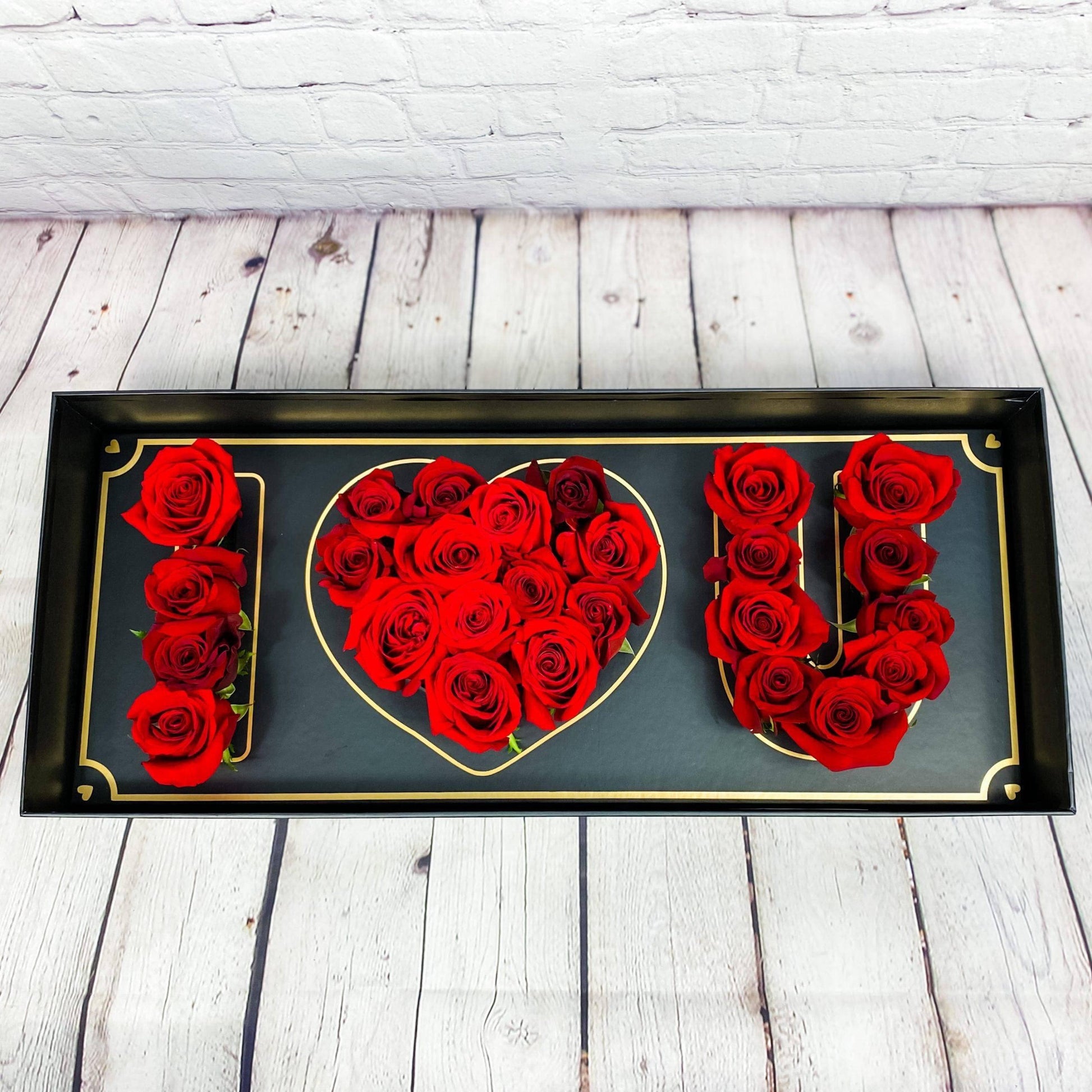 Deep Love Fresh Rose - I ❤️ U Luxury Box - DGM Flowers  | Fort Lauderdale Florist
