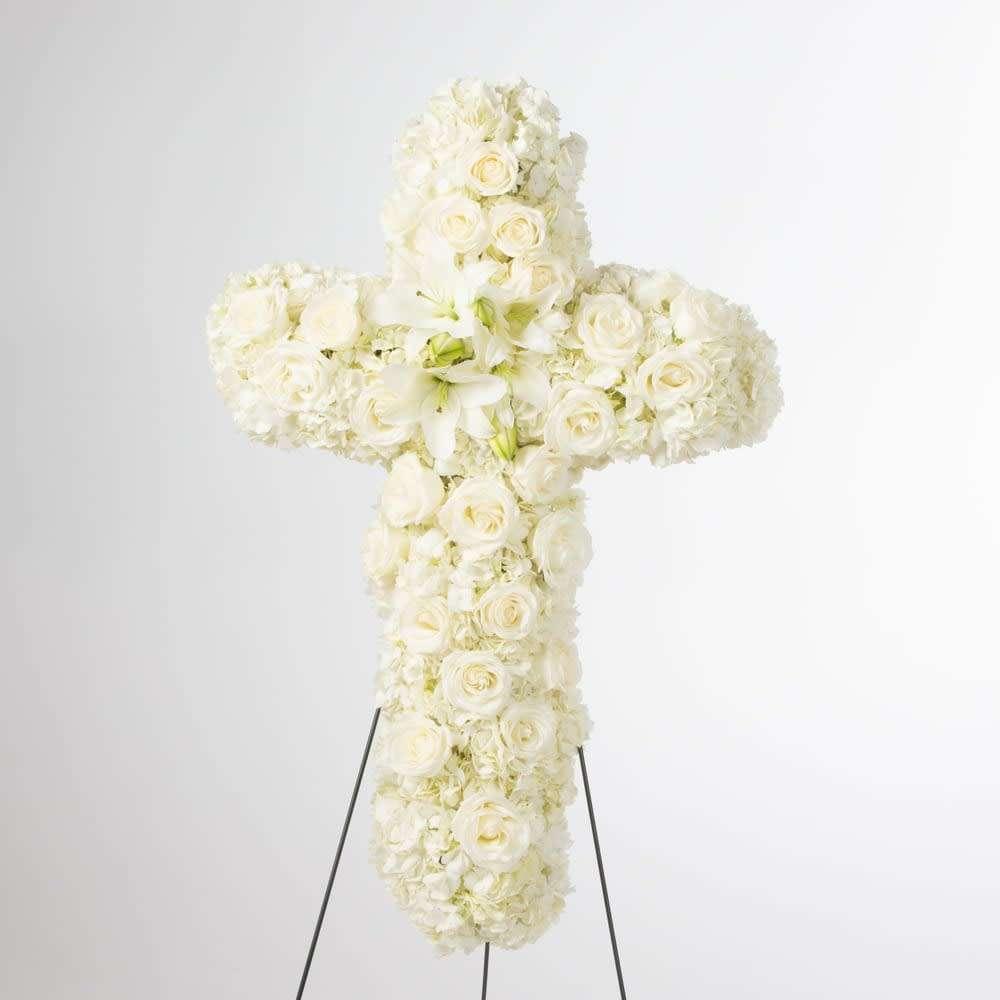 Faith Cross Wreath - DGM Flowers  | Fort Lauderdale Florist