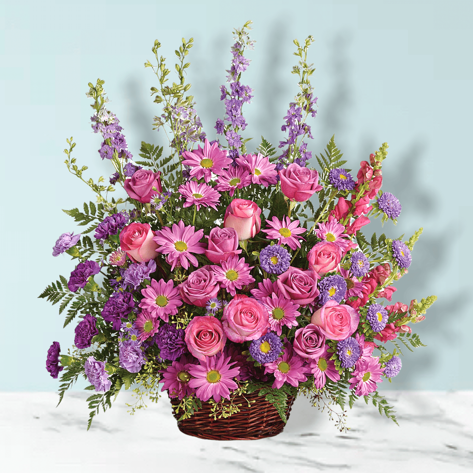 Gracious Lavender Basket - DGM Flowers  | Fort Lauderdale Florist