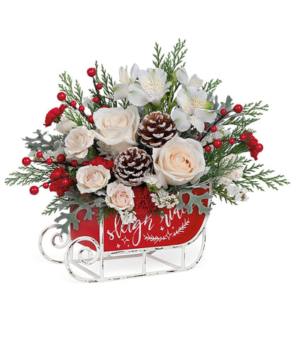 Frosted Sleigh Bouquet - DGM Flowers  | Fort Lauderdale Florist