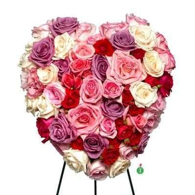Loving Heart Standing Spray - DGM Flowers  | Fort Lauderdale Florist