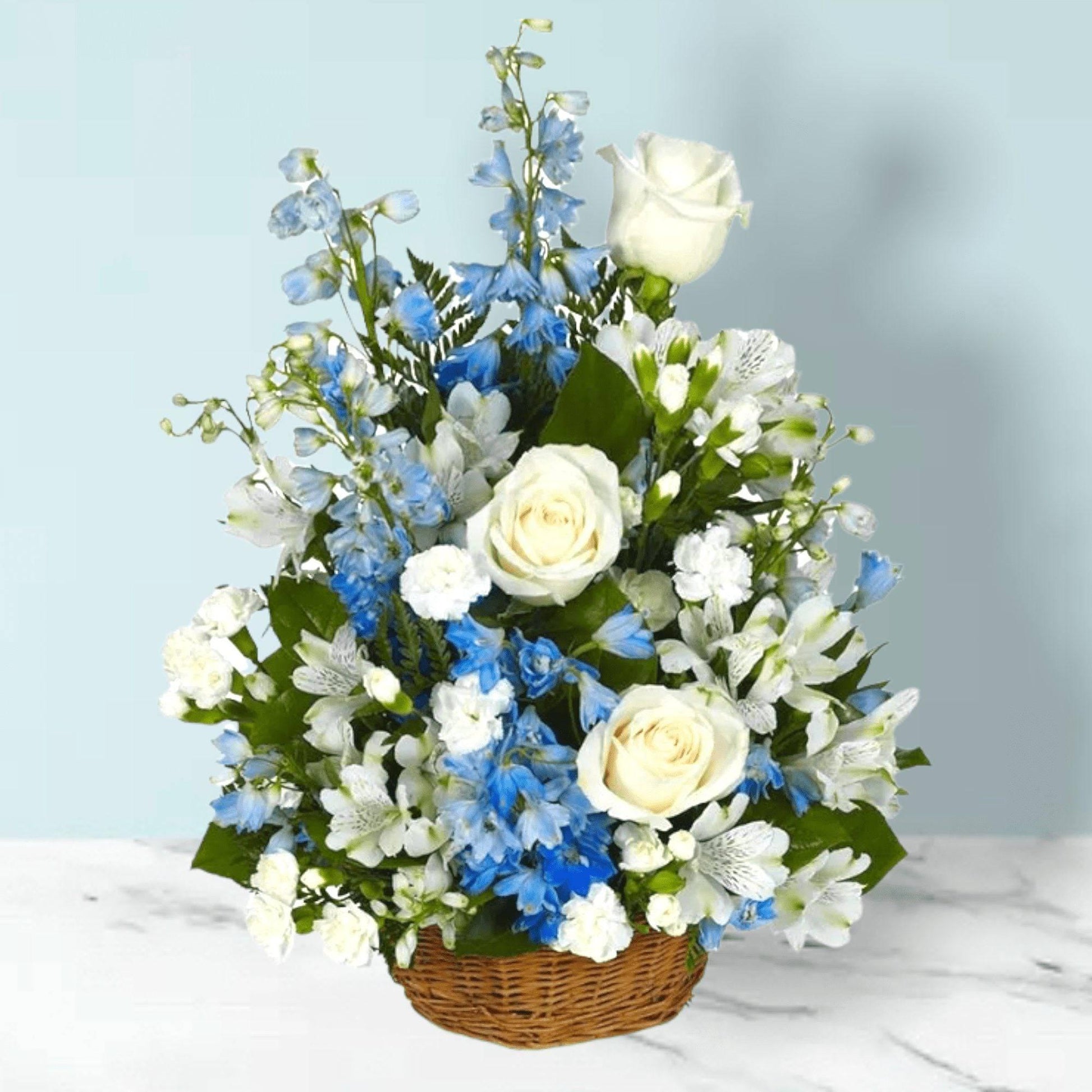 Peaceful Wishes Basket - DGM Flowers  | Fort Lauderdale Florist