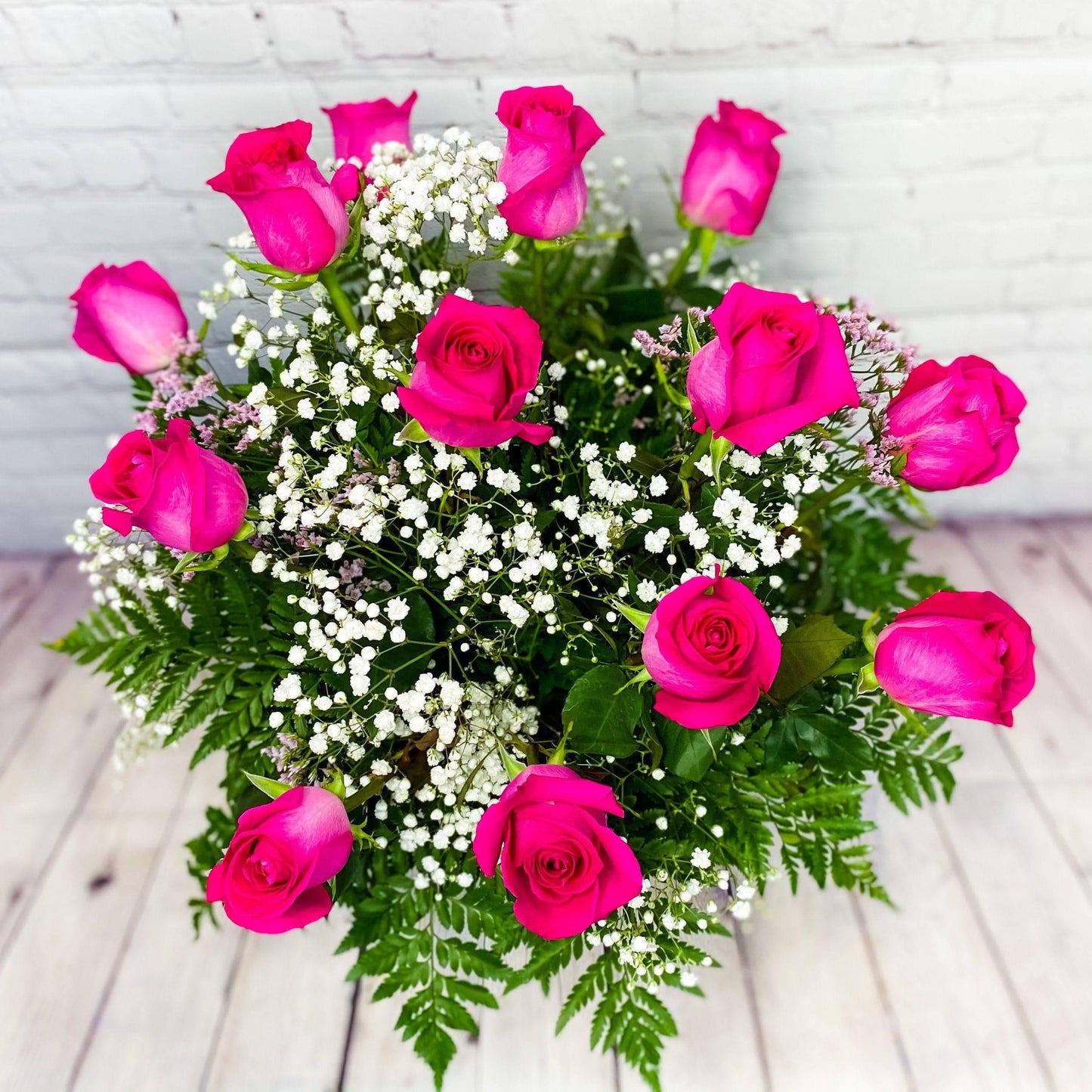 Pink Roses, One Dozen, Premium Long Stem Rose - DGM Flowers  | Fort Lauderdale Florist