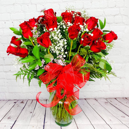 Red Roses, Two Dozen + , Premium Long Stem Rose - DGM Flowers  | Fort Lauderdale Florist