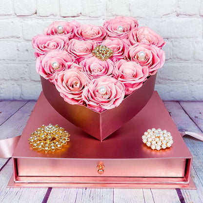Rose Heart Gift Box - Forever Roses - DGM Flowers  | Fort Lauderdale Florist