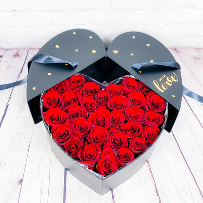 Rose Heart Locket Box - DGM Flowers  | Fort Lauderdale Florist