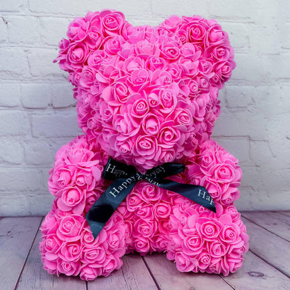 Rose Bear – Luxury Rose Bear in Gift Box (Large) - DGM Flowers  | Fort Lauderdale Florist