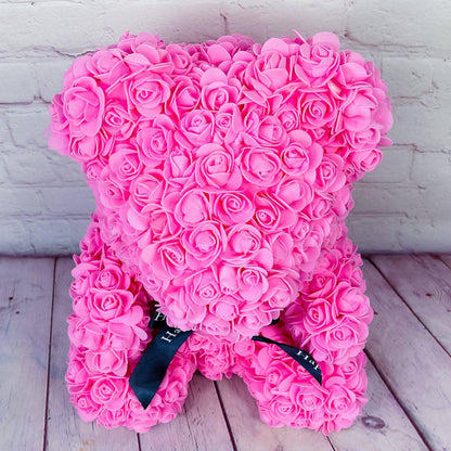 Rose Bear – Luxury Rose Bear in Gift Box (Large) - DGM Flowers  | Fort Lauderdale Florist