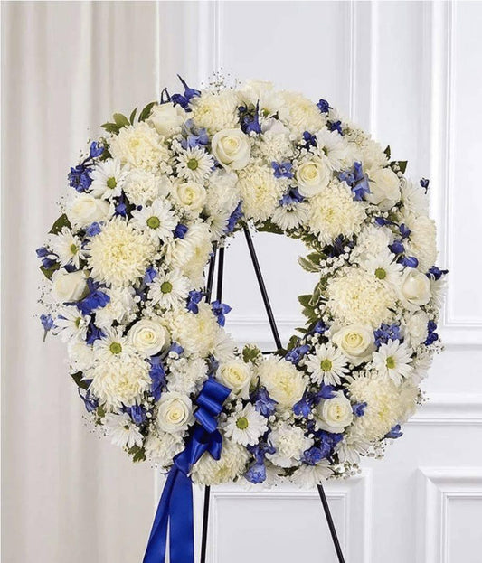 Serene Sympathy Circle Wreath - DGM Flowers  | Fort Lauderdale Florist