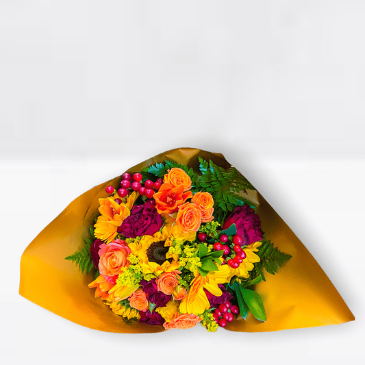Summer Flower Wrapped Bouquet - DGM Flowers  | Fort Lauderdale Florist